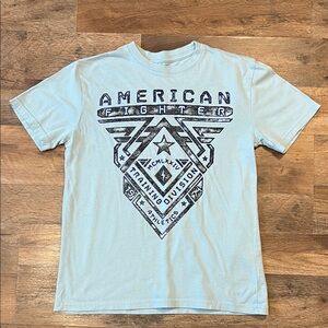 American Fighter Light Blue Graphic Tee